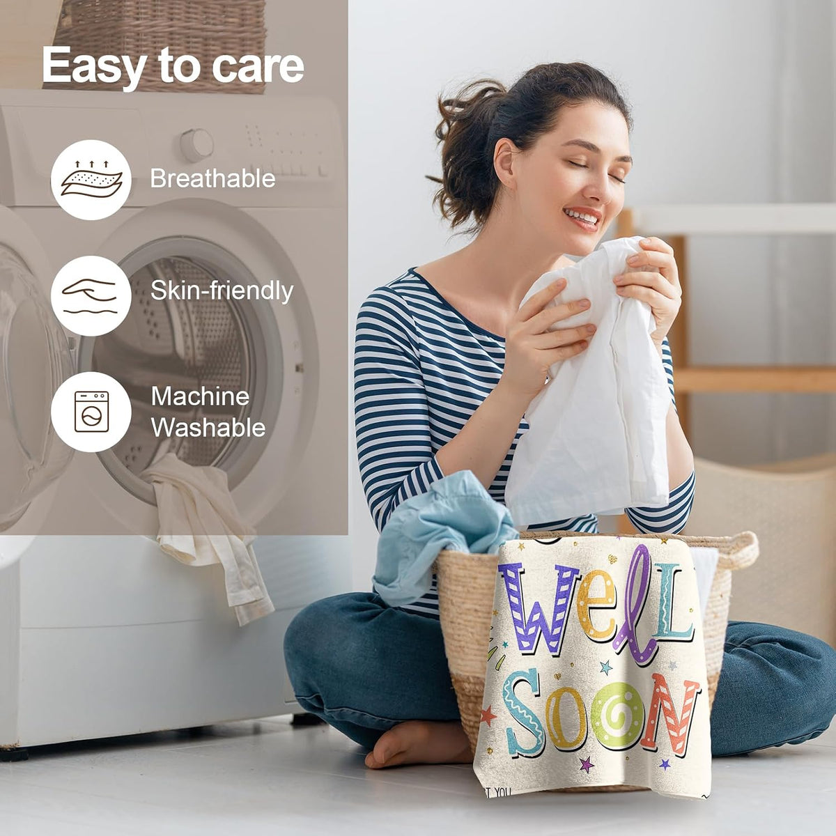 Get Well Gifts for Women After Surgery, Healing Blanket 60”×50”