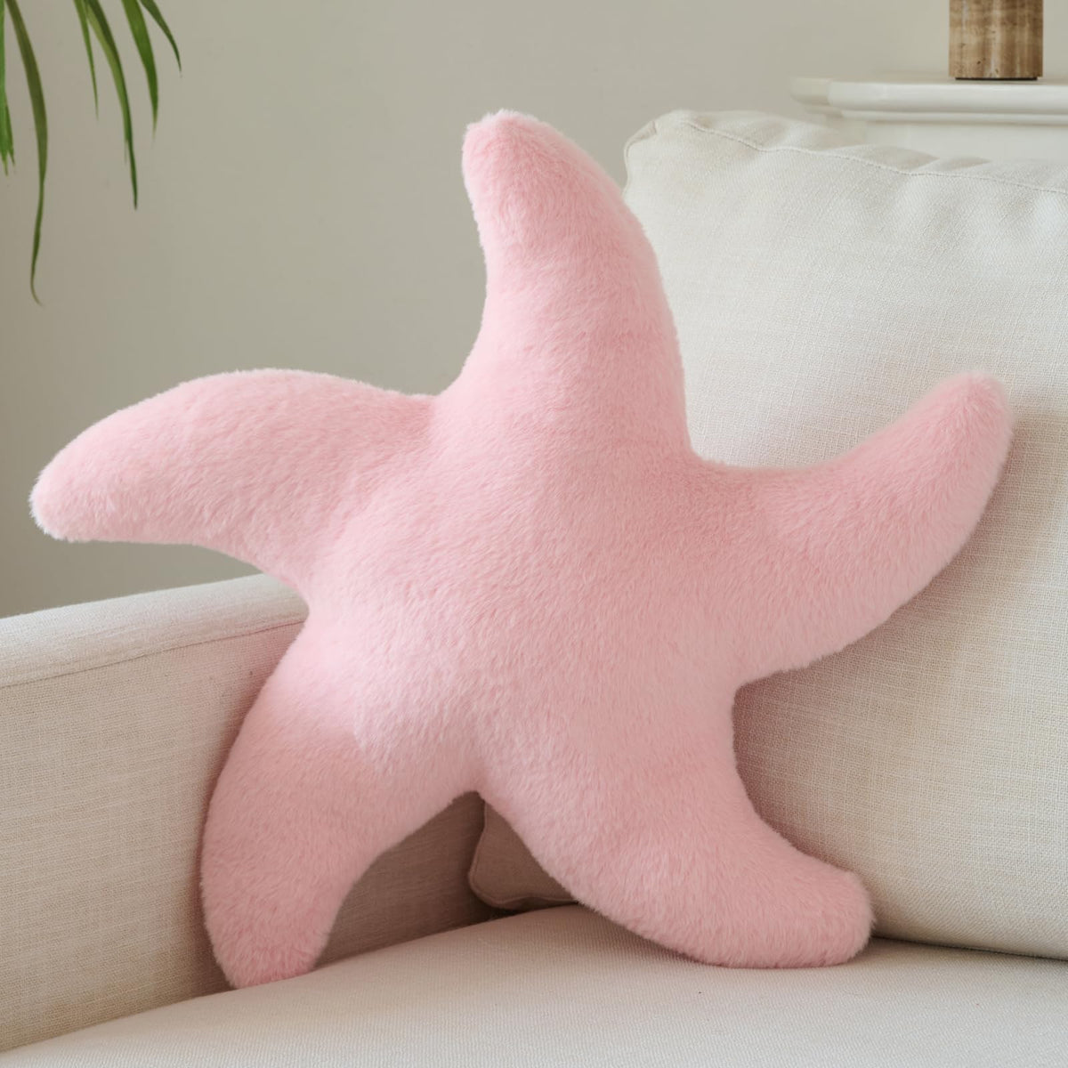 Starfish Pillow, 14.9" Cute Aesthetic Room Decor Accent Pillows, White