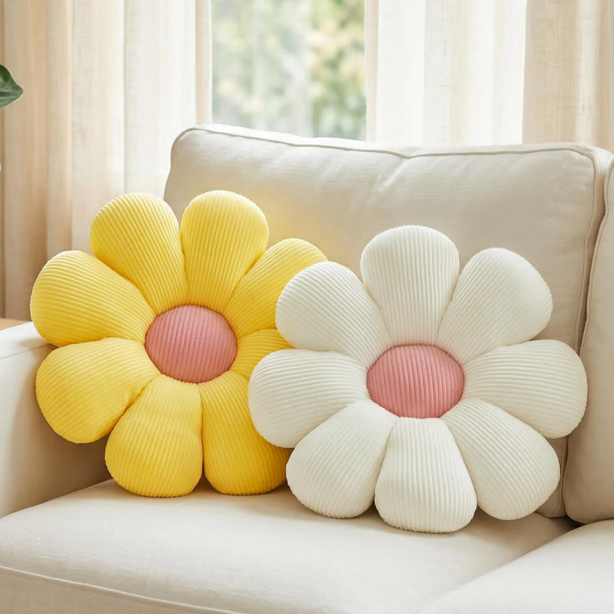 2 Pcs Flower Pillow Decorative Throw Pillows Set for Preppy Room Dorm Decor