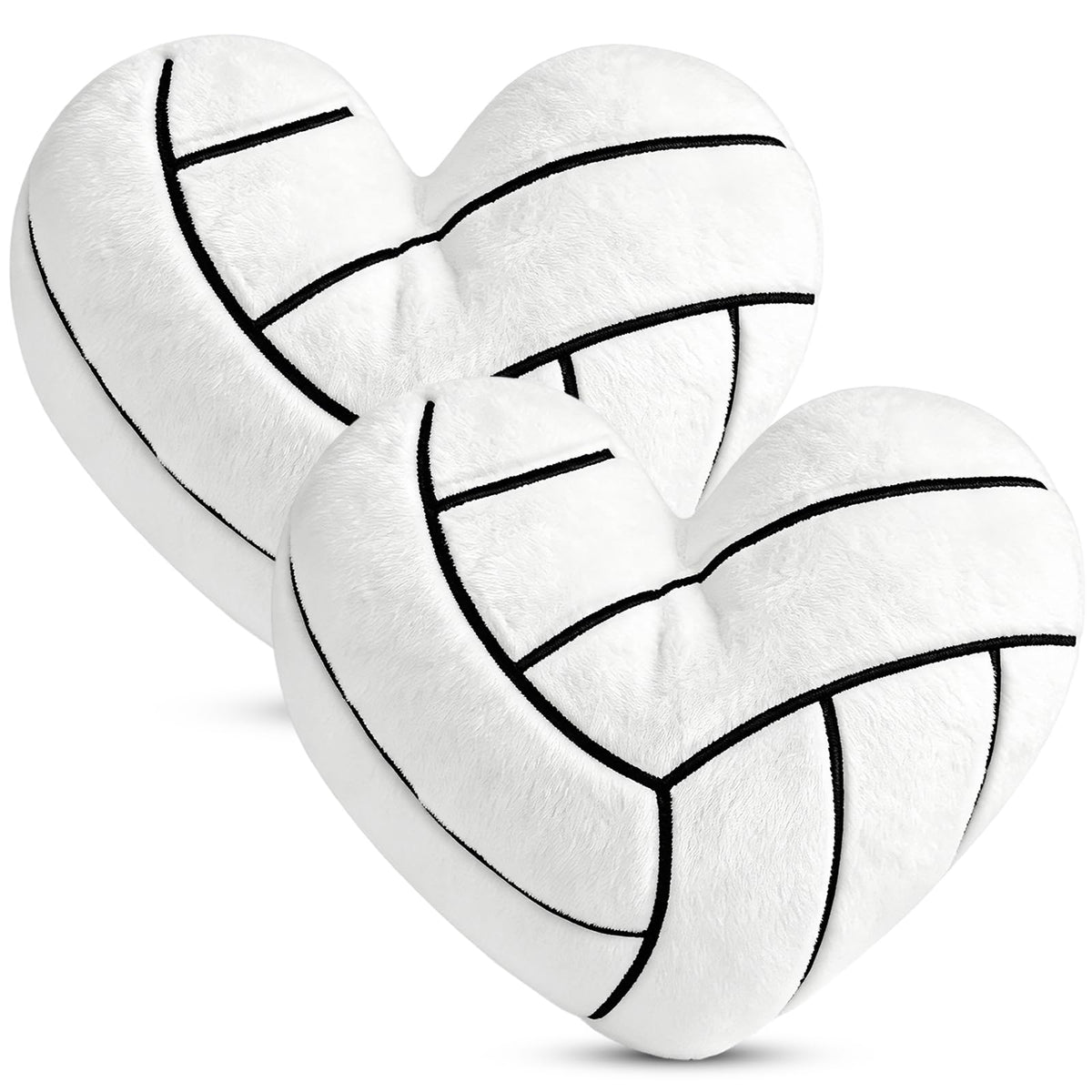 2Pcs 11" Fluffy Football Throw Pillow for Game Day Sofa Car Decor