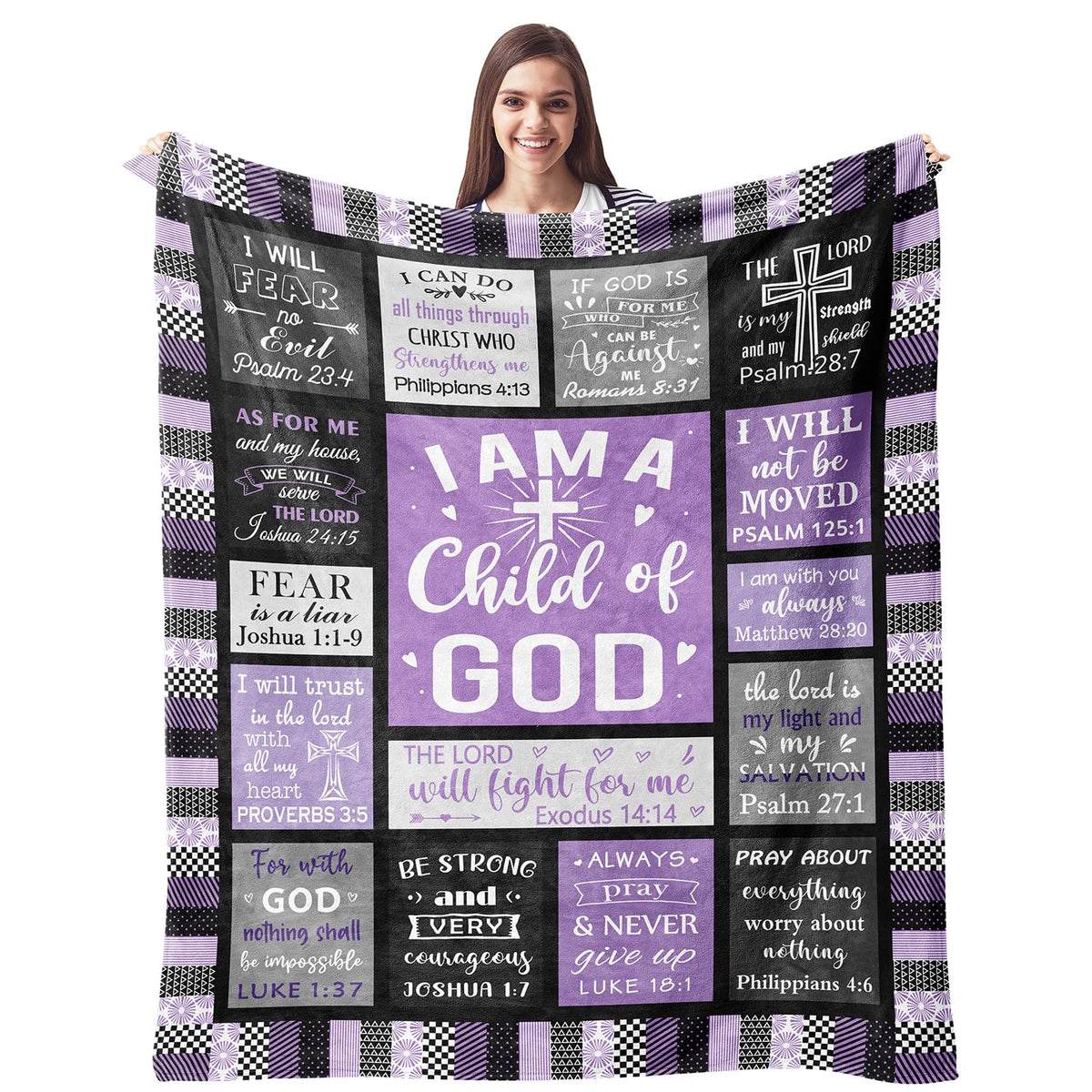 CUJUYO Christian Gifts for Women, Christian Birthday Gifts Blanket 60"x50"