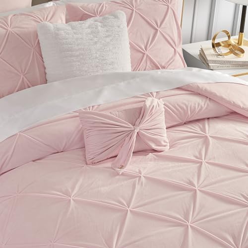 Juicy Couture Velvet Bow Designer Decorative Pillow - 10"x18", Light Pink