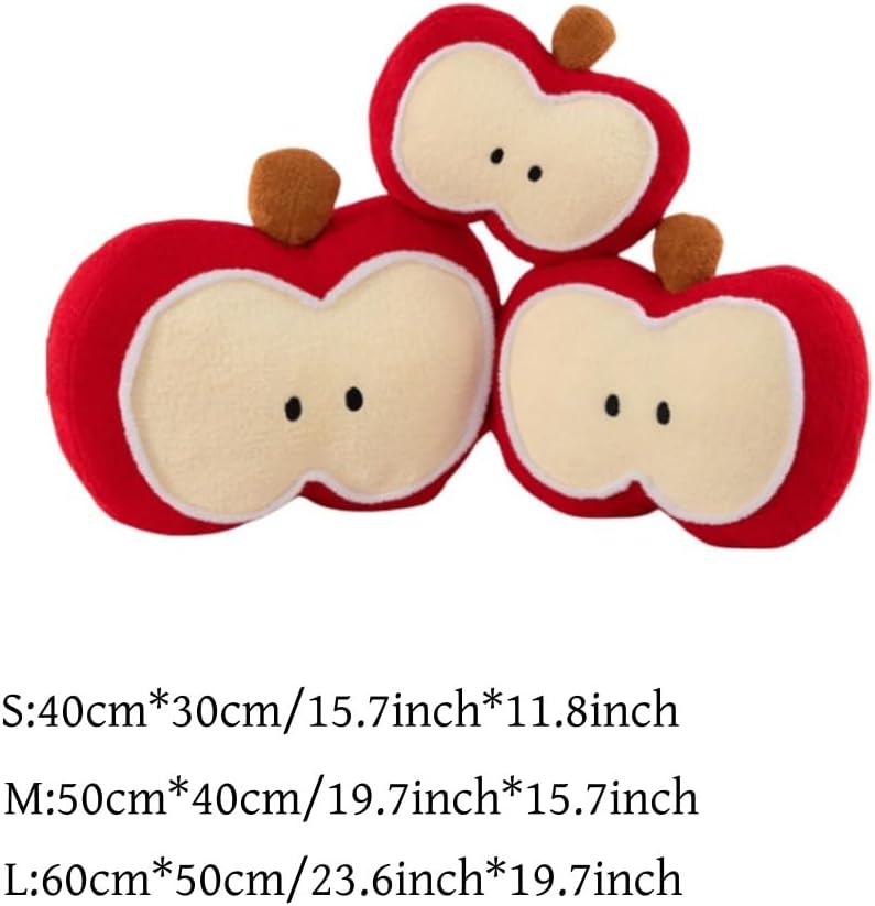 Apple Throw Pillow,Soft Plush Fruit Cushion