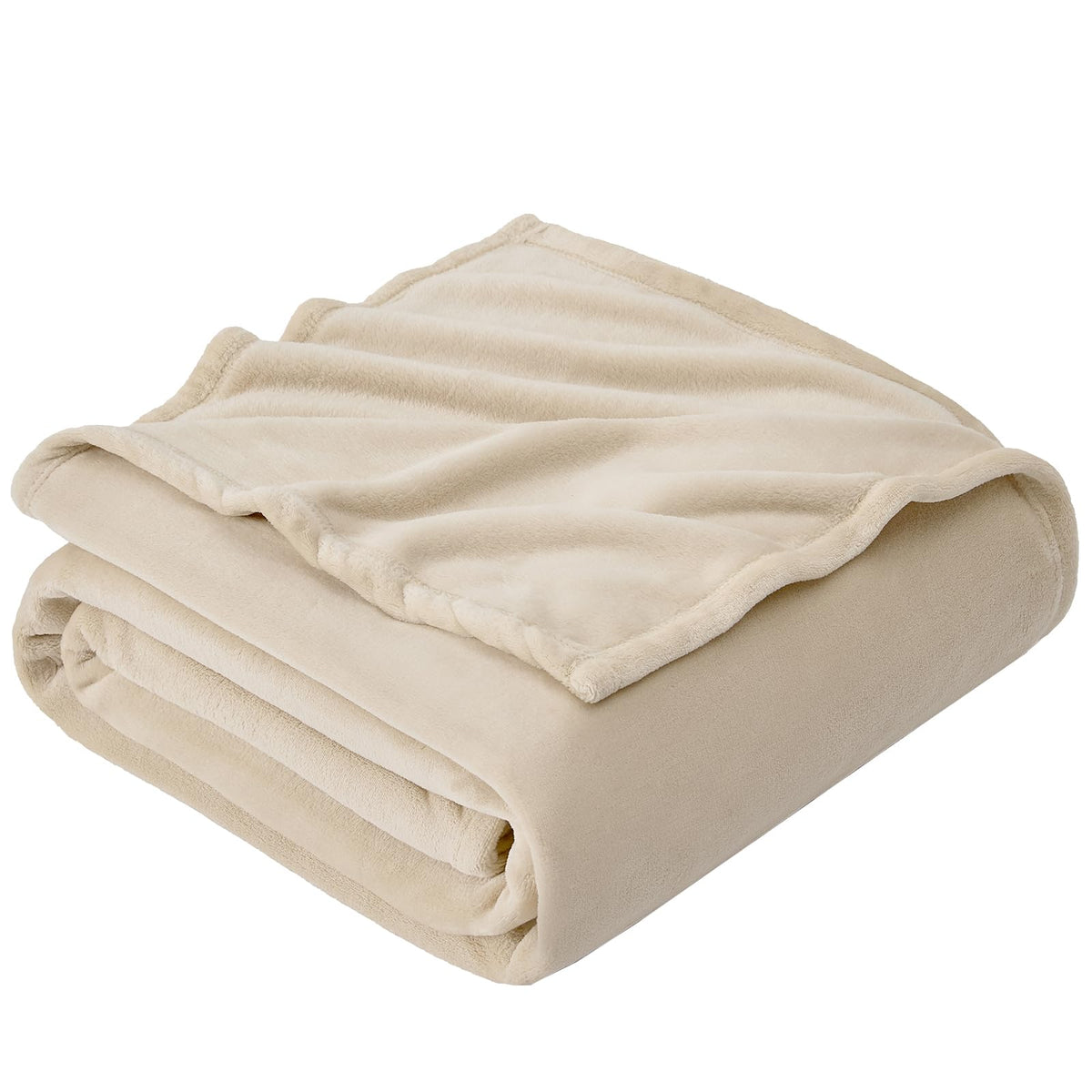 Hansleep Queen Grey Fleece Blanket, Soft Flannel Bed Blanket