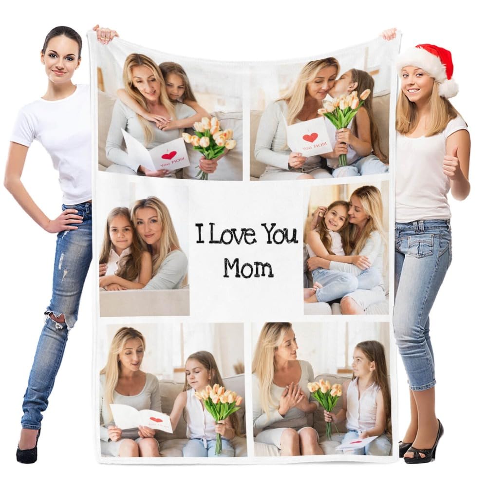 inkArts Custom Blanket with Photo, Personalized Blanket, Customized Photo Blankets, Customizable Picture Blankets, Anniversary Photo Gifts for Women Men Her Him Girlfriend Boyfriend Wife Husband