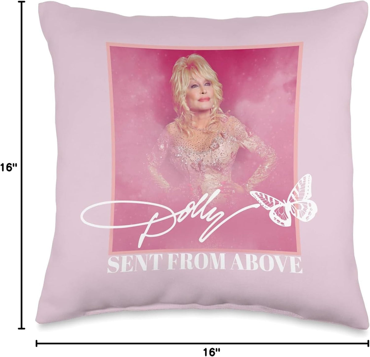 Dolly Parton Sent from Above Throw Pillow
