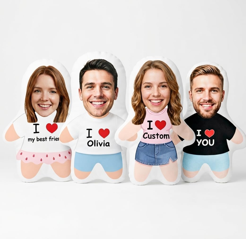 Custom Face Pillow I Love Design Photo Pillows Couples Gift