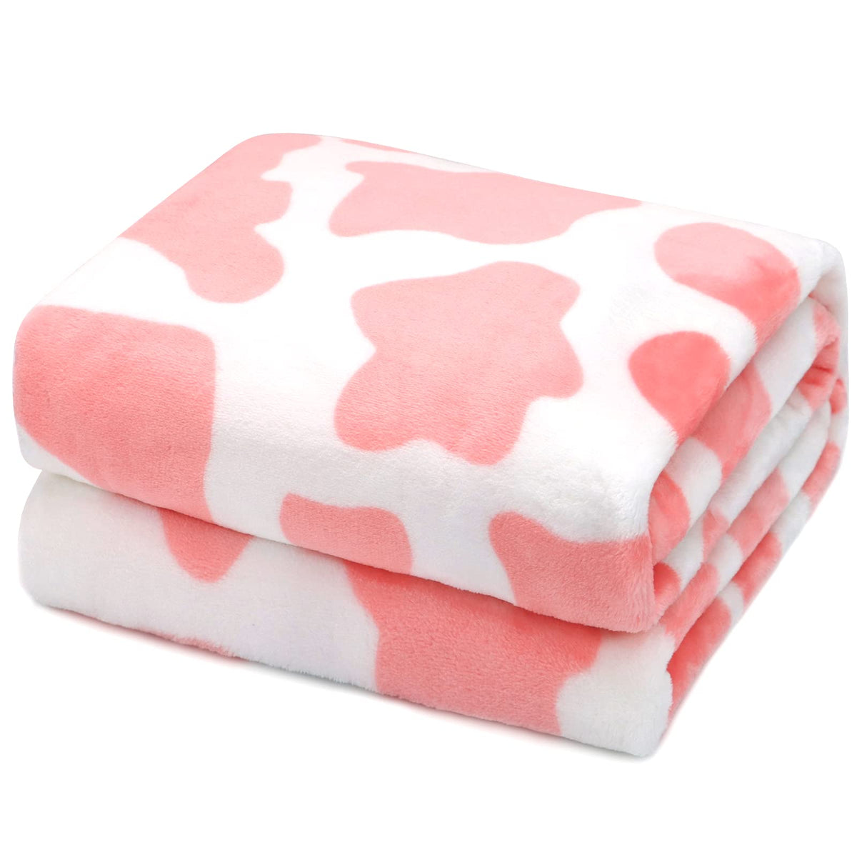 Cow Print Blanket Warm Plush Cute Black Cow Throw Blanket Soft Fleece Flannel Lightweight Throw Blankets Sofa Couch Bed Travel Cow Bedding Room Decor for Kids Teens Adults 40"x50"