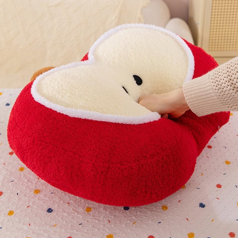 Apple Throw Pillow,Soft Plush Fruit Cushion