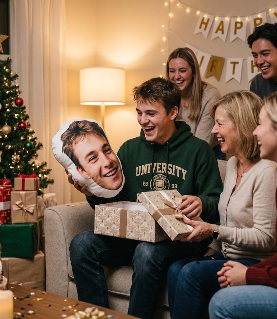 Custom Face Shaped Photo Pillow Your Face on a Pillow Custom Photo Pillows