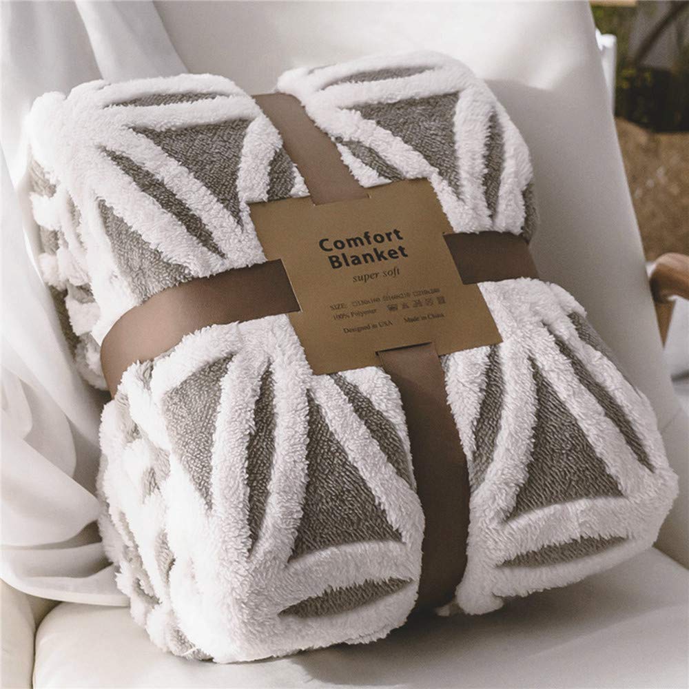 LOMAO Sherpa Fleece Blanket Gifts for Mom Dad Cozy Soft Throw Blanket for Women Men Birthday Gifts Dual Sided Couch Sofa Bed Blanket (Grey,51x63)