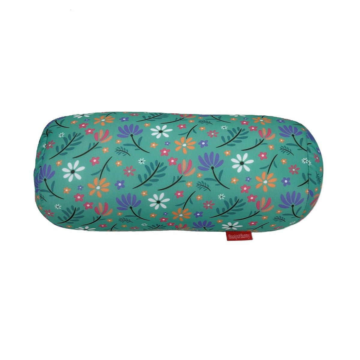 Bookishbunny Microbead Cylinder Bolster Roll Pillow 13" x 7" (PastelFlowers)