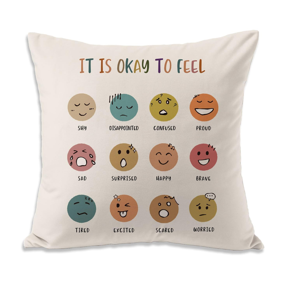 Classroom Pillows, This is a Safe Space Pillow Cover, Double-Sided Therapy Office Decor for Calm Down Corner, Reading Nook, School Counselor Office, Teachers, Counselors and Therapists