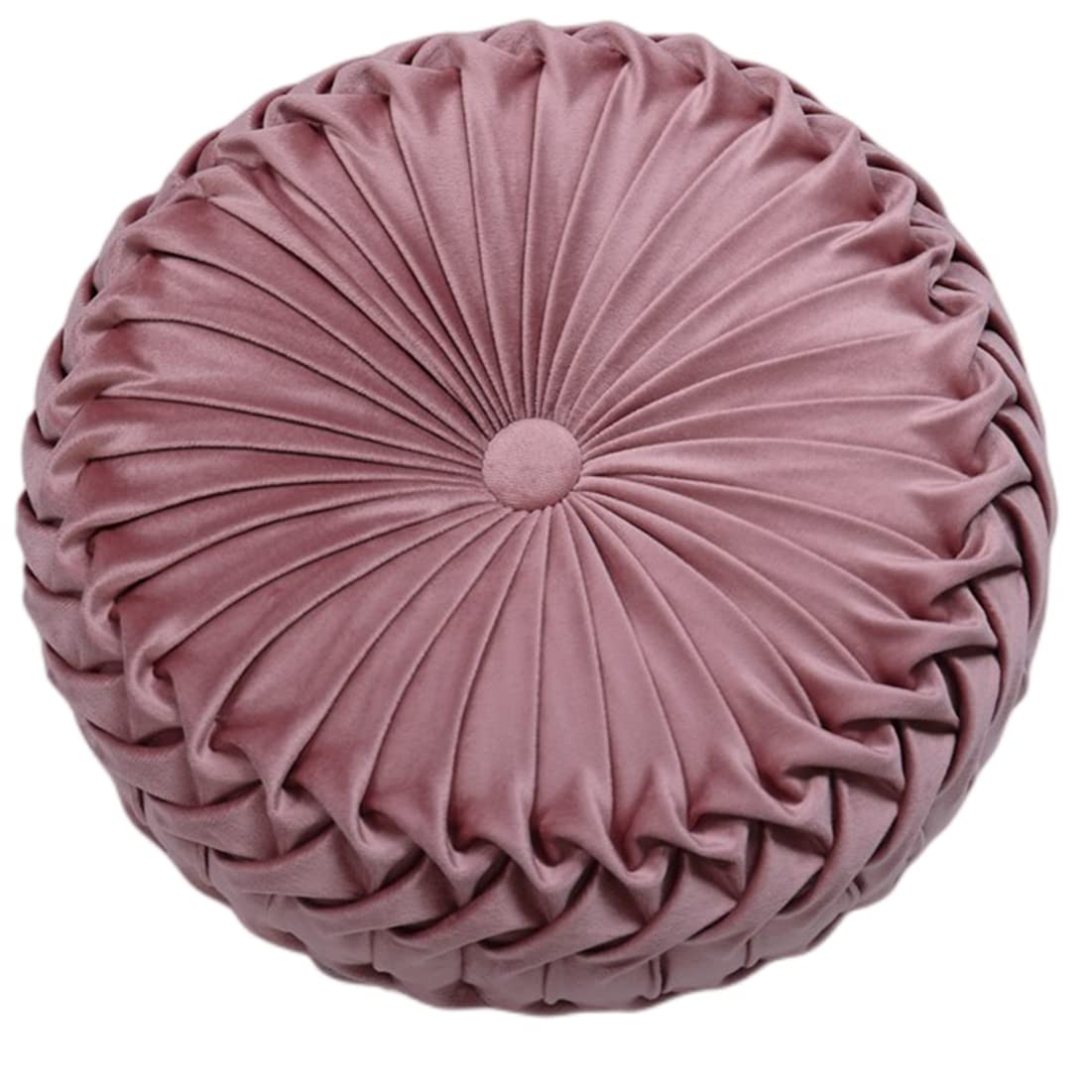 Baiyuruodie Round Velvet Pillow, Sofa Bed Bedroom Decorative Throw Pillow (38cm, Dark Purple)