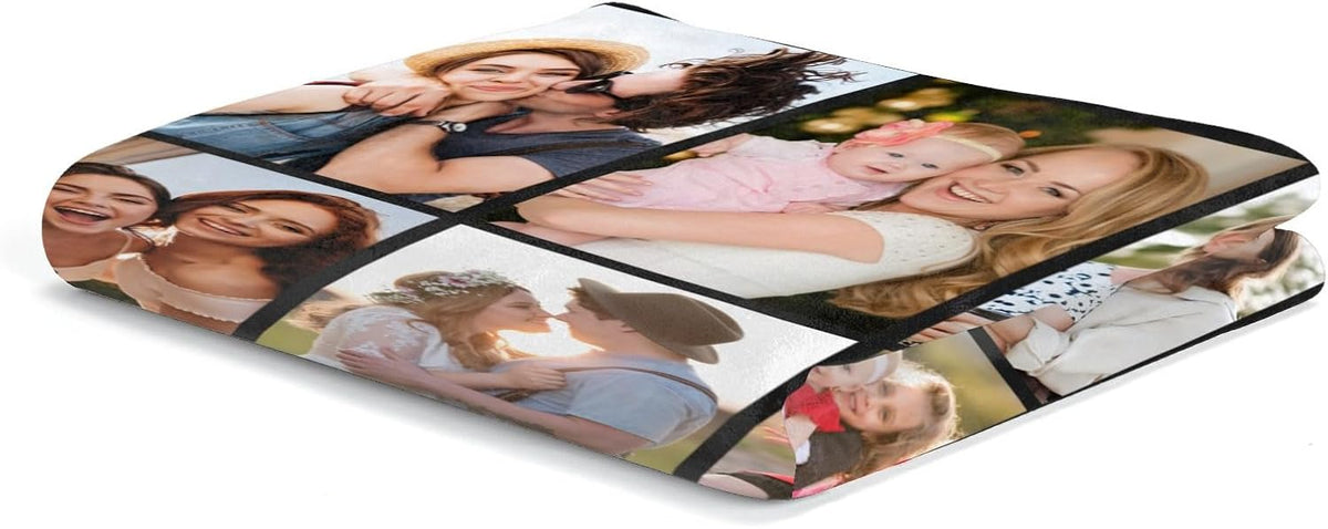 inkArts Custom Blanket with Photo, Personalized Blanket, Customized Photo Blankets, Customizable Picture Blankets, Anniversary Photo Gifts for Women Men Her Him Girlfriend Boyfriend Wife Husband