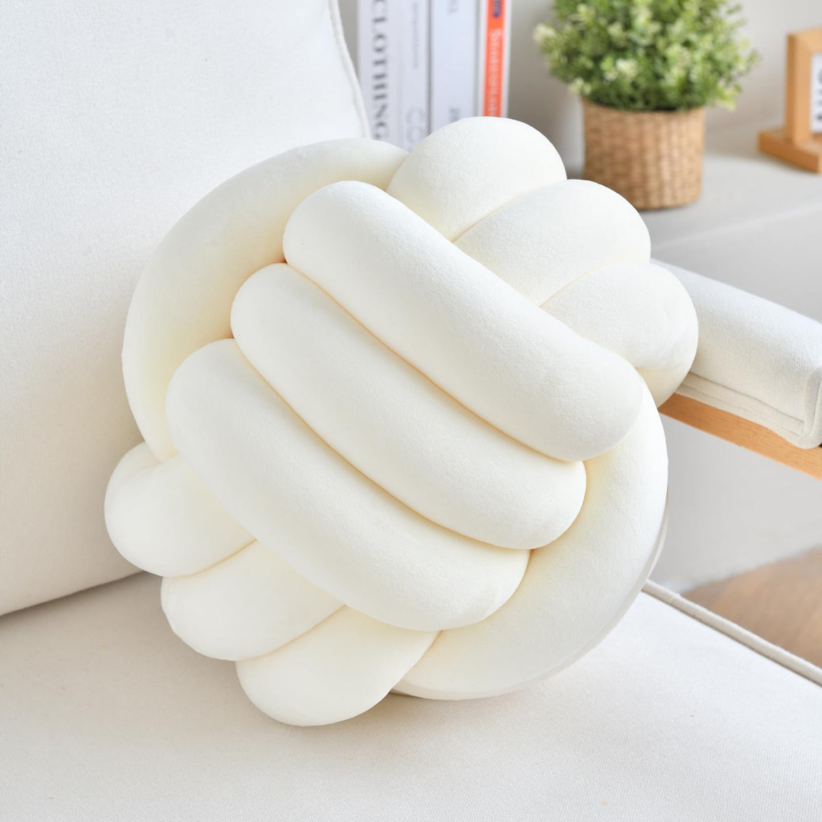 LUSJNGE Knot Pillow Ball Pink Throw Pillow 8 Inch Small Decorative Pillows