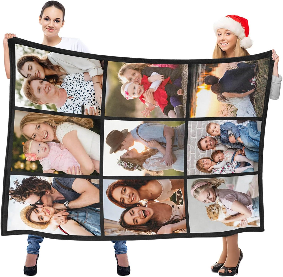 inkArts Custom Blanket with Photo, Personalized Blanket, Customized Photo Blankets, Customizable Picture Blankets, Anniversary Photo Gifts for Women Men Her Him Girlfriend Boyfriend Wife Husband