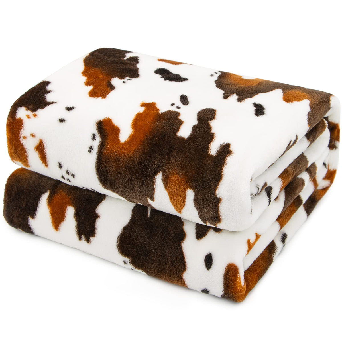 Cow Print Blanket Warm Plush Cute Black Cow Throw Blanket Soft Fleece Flannel Lightweight Throw Blankets Sofa Couch Bed Travel Cow Bedding Room Decor for Kids Teens Adults 40"x50"