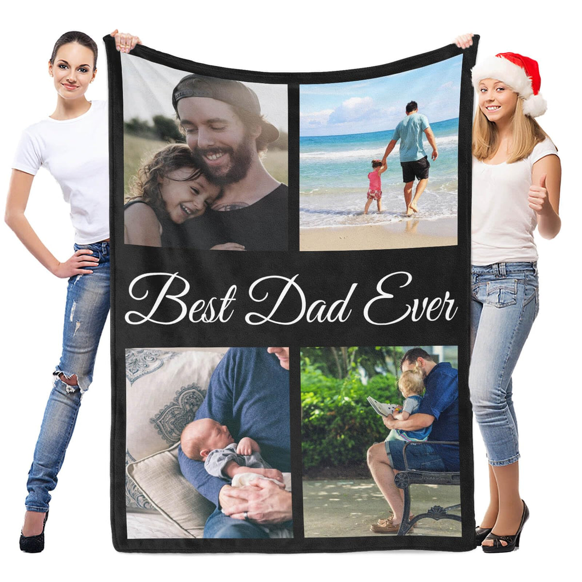 inkArts Custom Blanket with Photo, Personalized Blanket, Customized Photo Blankets, Customizable Picture Blankets, Anniversary Photo Gifts for Women Men Her Him Girlfriend Boyfriend Wife Husband