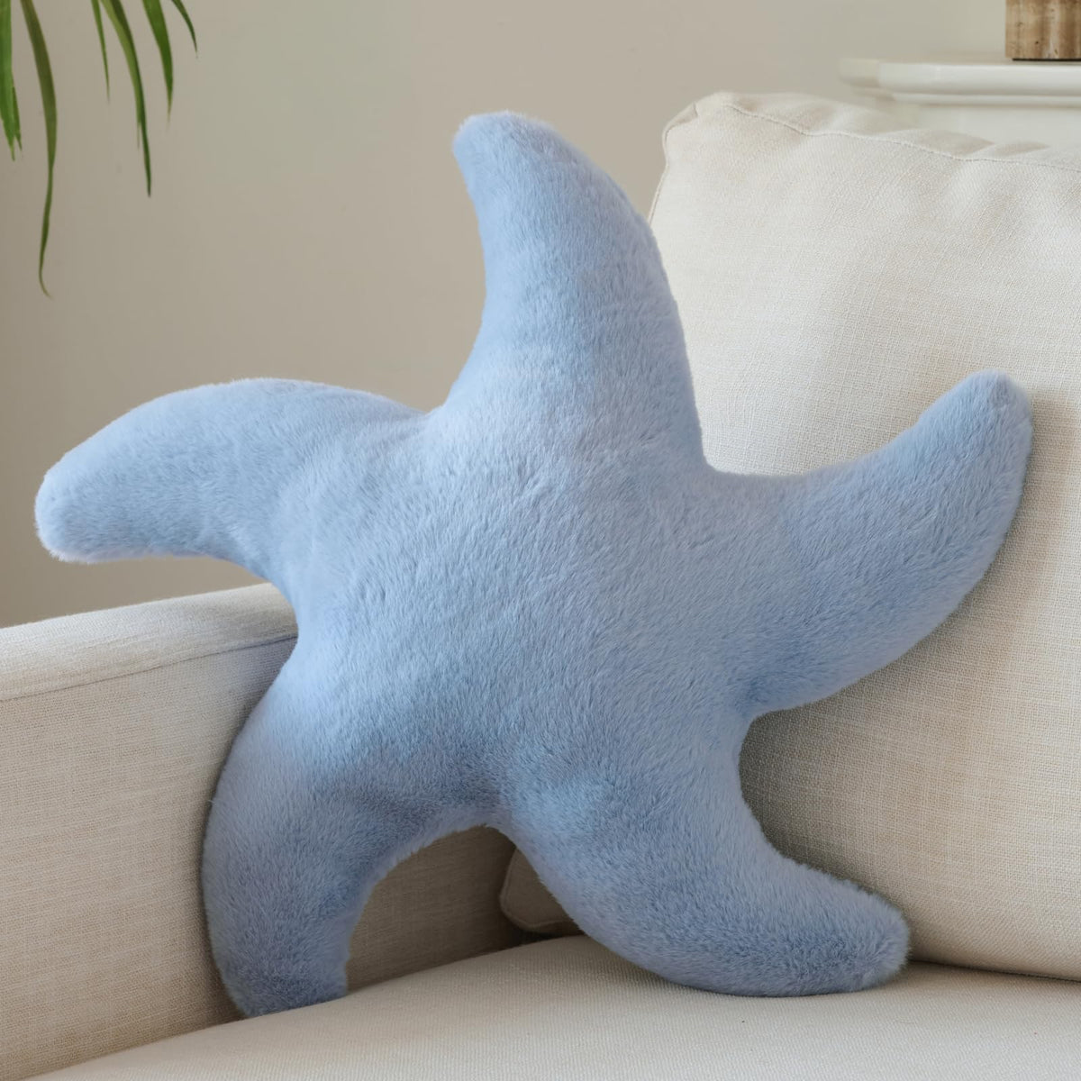 Starfish Pillow, 14.9" Cute Aesthetic Room Decor Accent Pillows, White