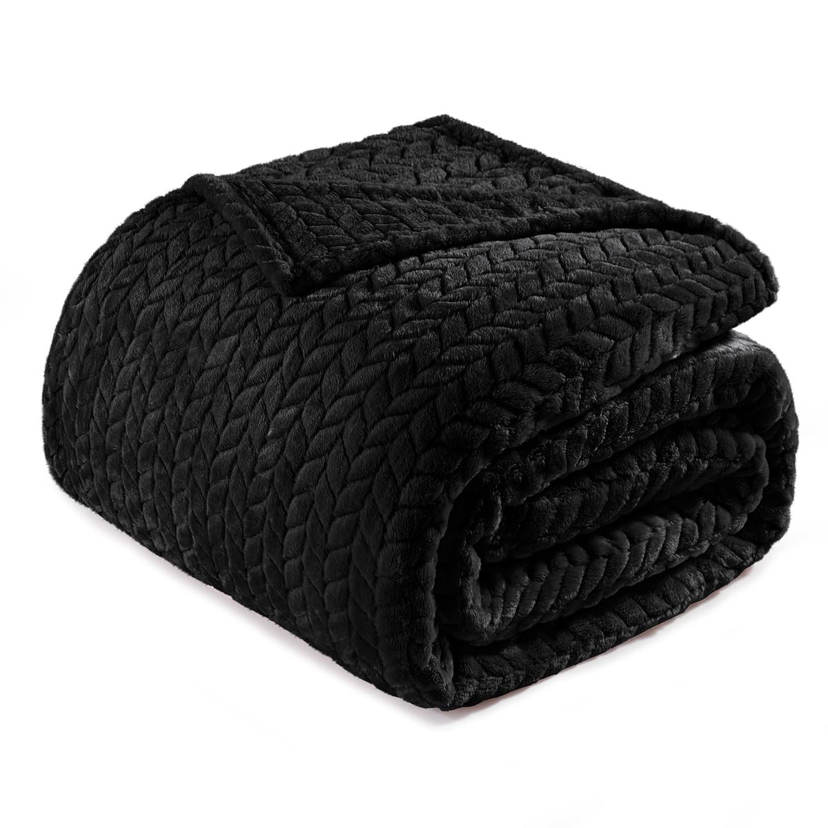 Exclusivo Mezcla Fleece Pink Throw Blanket for Couch Sofa Bed, 50”x70”
