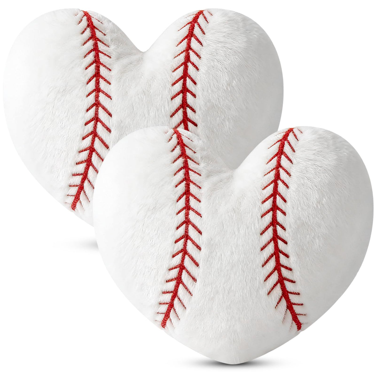 2Pcs 11" Fluffy Football Throw Pillow for Game Day Sofa Car Decor
