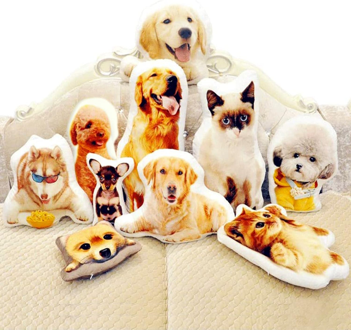 Custom Pet Pillow Personalized Face Throw Pillow for Gift (16inches)