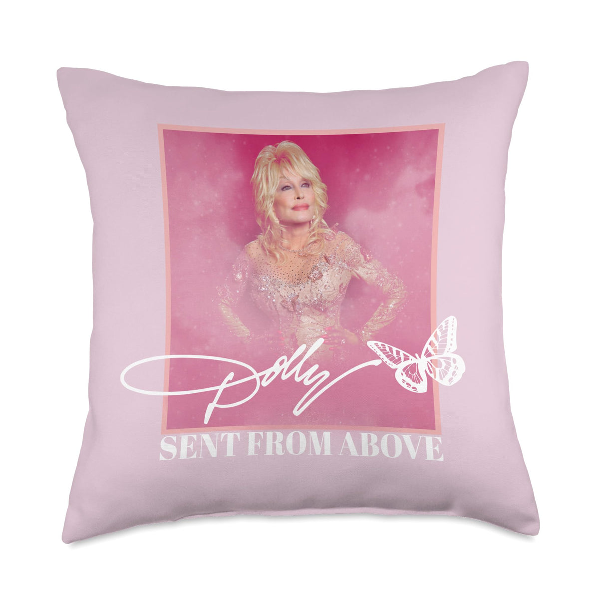 Dolly Parton Sent from Above Throw Pillow