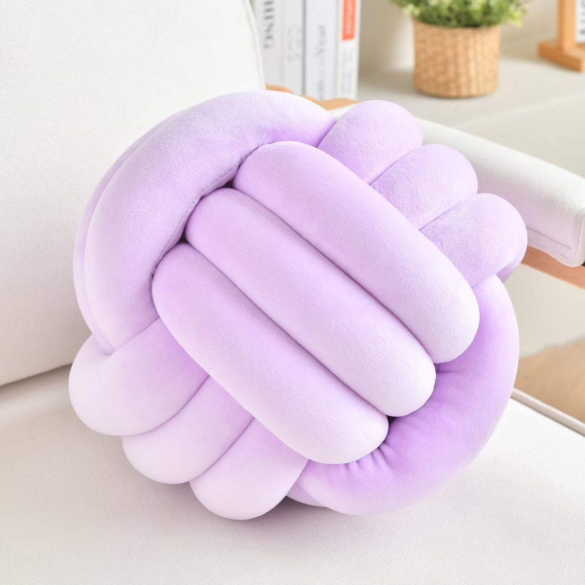 LUSJNGE Knot Pillow Ball Pink Throw Pillow 8 Inch Small Decorative Pillows