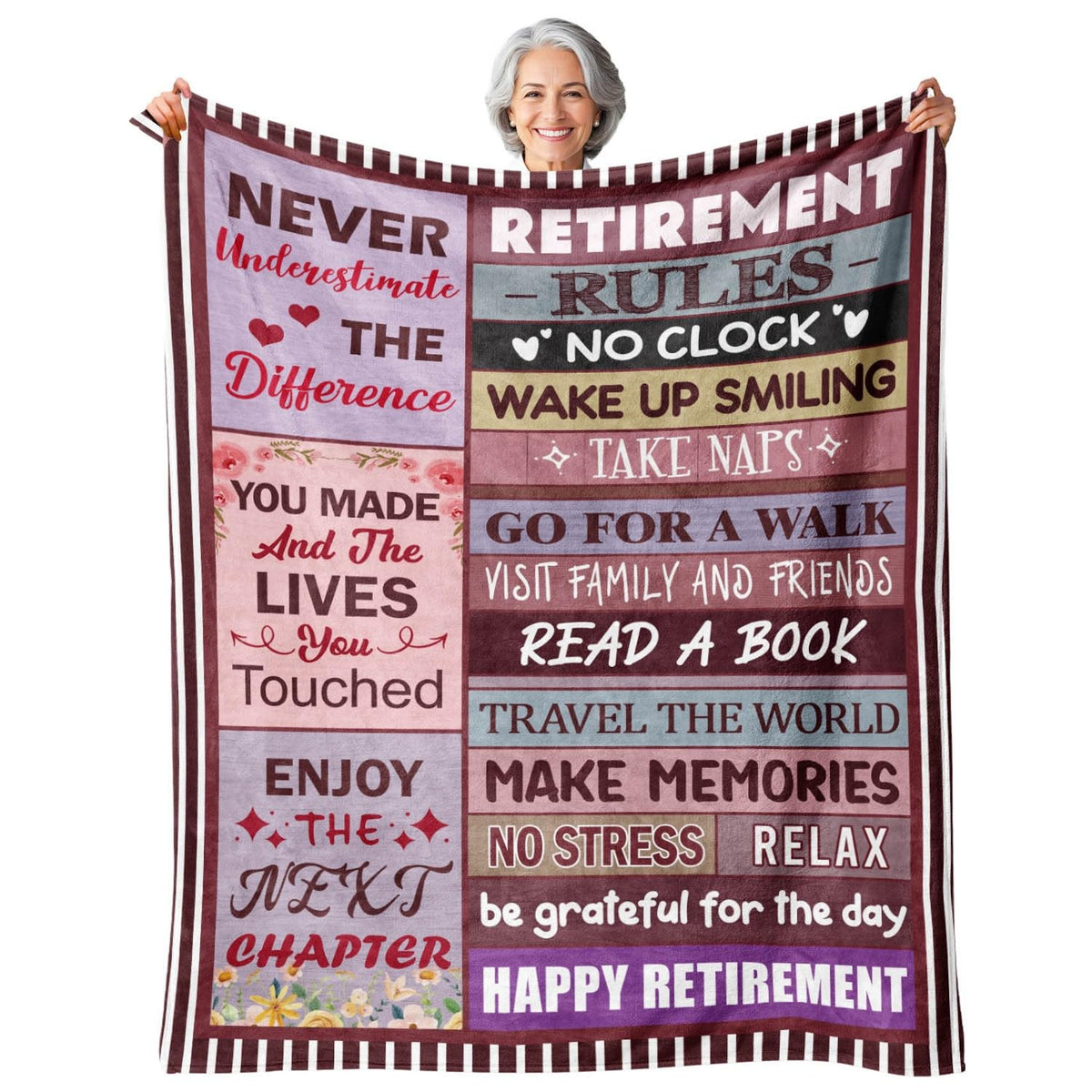 Retirement Gift for Woman or Men, Retirement Blanket for Women 50"X60"