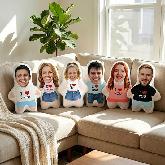 Custom Face Pillow I Love Design Photo Pillows Couples Gift