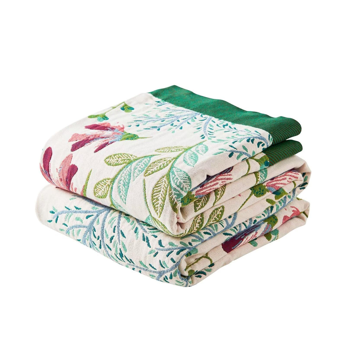XIBLC Boho Throw Blanket, 100% Cotton Ultra Soft Luxury Throw Rustic Quilt, 50"x60" Floral Bird Butterfly Farmhouse Decor Bed Blankets, All Season Rustic Reversible Bohemian Throw for Bed - Yellow