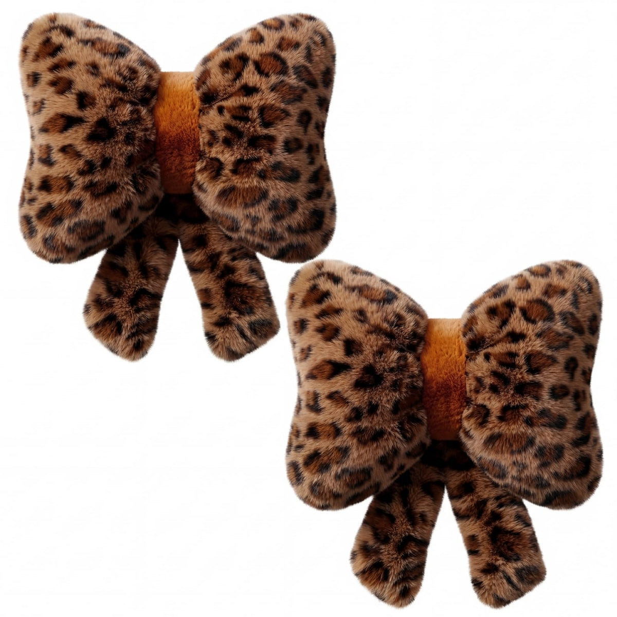 2 Pack Leopard Throw Pillows, Small Heart Shaped Wedding Decor