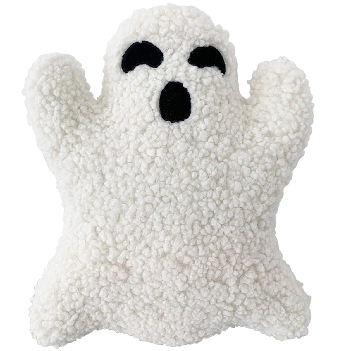 Ghost Pillow, Halloween Bedding - Ghost-Shaped Throw Pillow (7.9 inches)