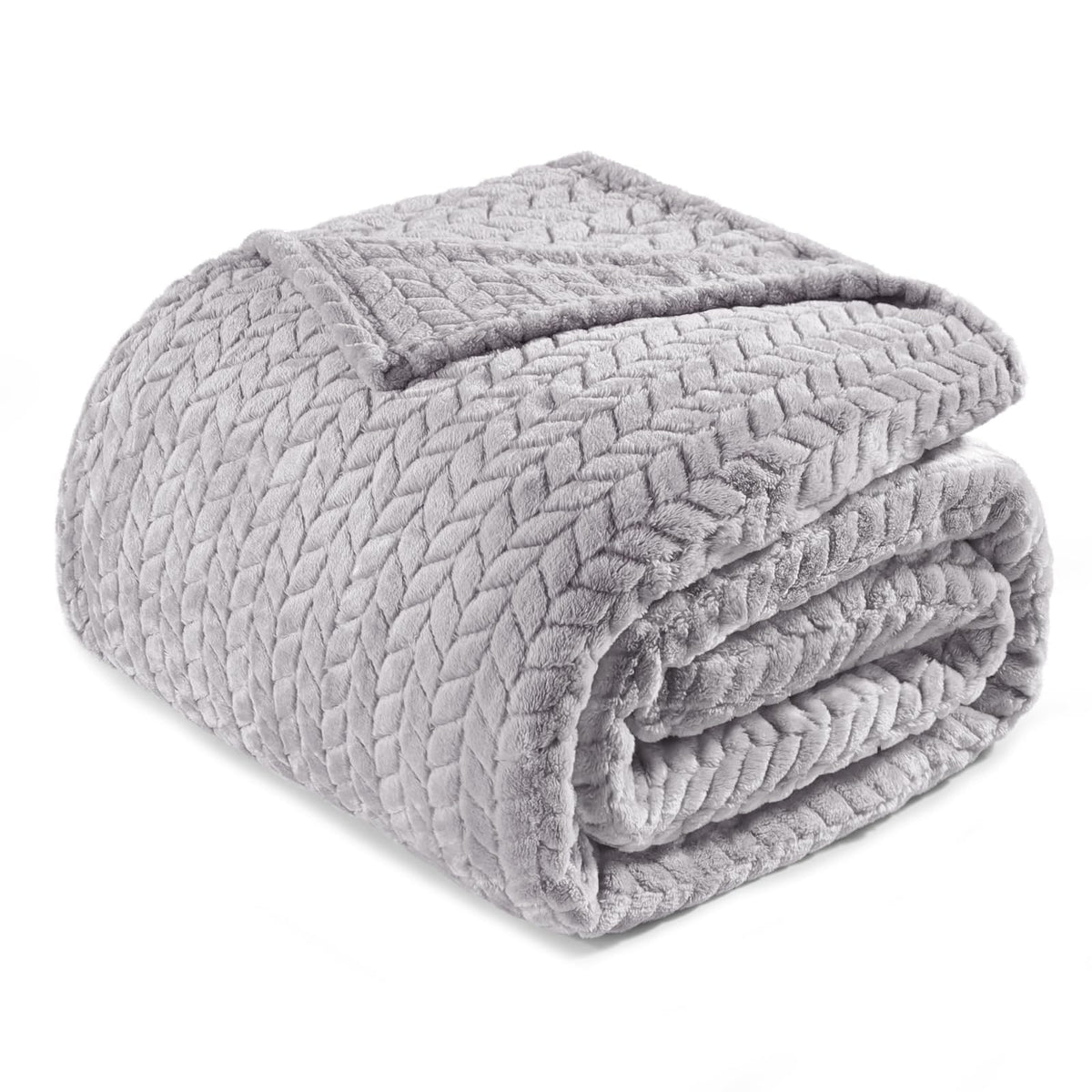 Exclusivo Mezcla Fleece Pink Throw Blanket for Couch Sofa Bed, 50”x70”