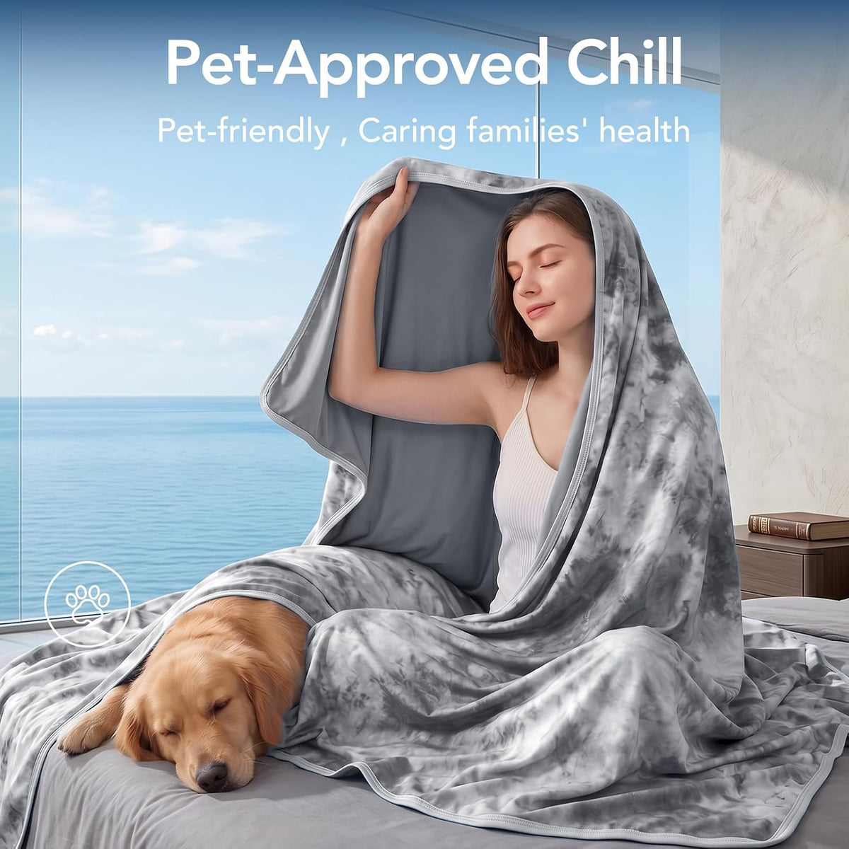 Topcee Cooling Blanket Throw 50"x70" for Hot Sleepers