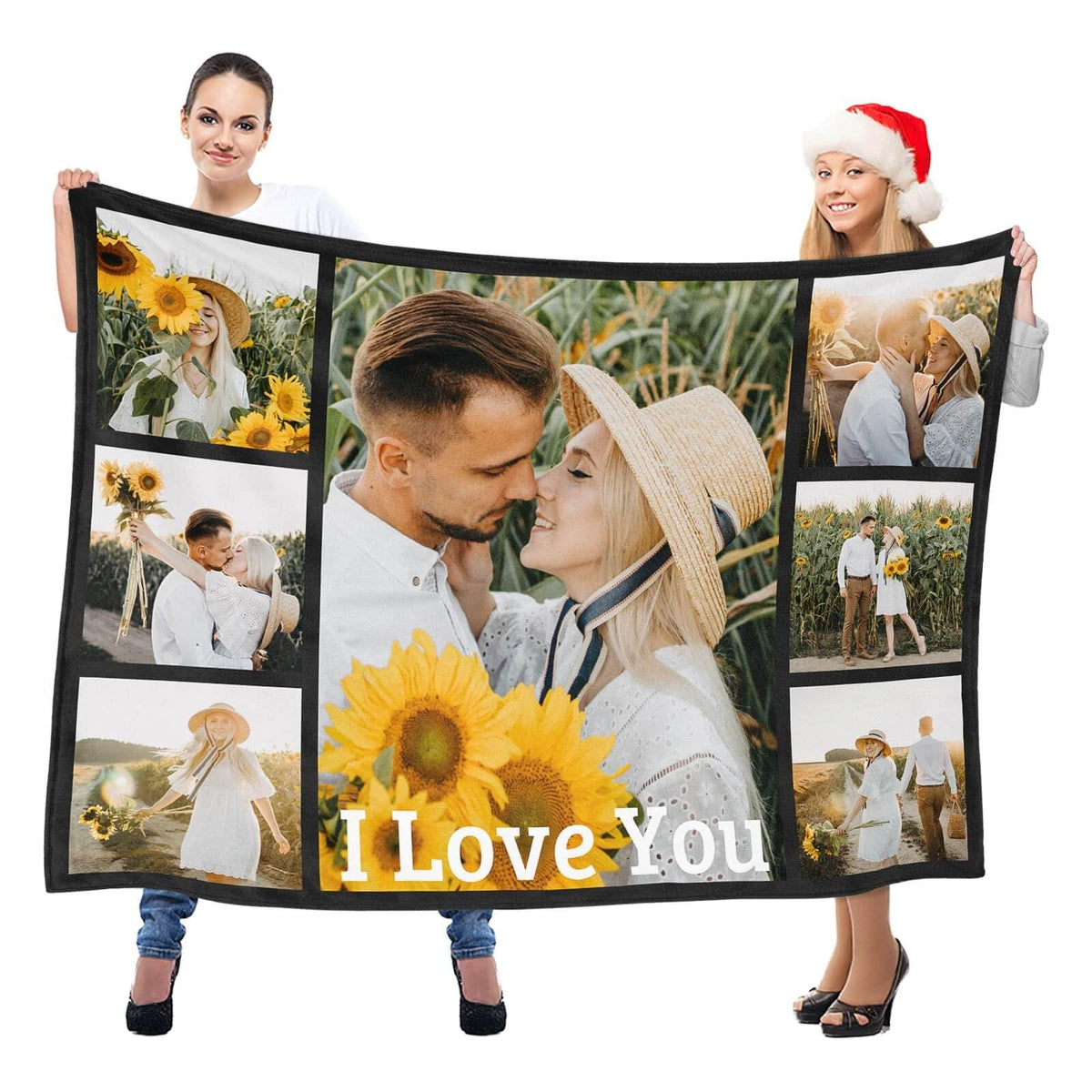 inkArts Custom Blanket with Photo, Personalized Blanket, Customized Photo Blankets, Customizable Picture Blankets, Anniversary Photo Gifts for Women Men Her Him Girlfriend Boyfriend Wife Husband