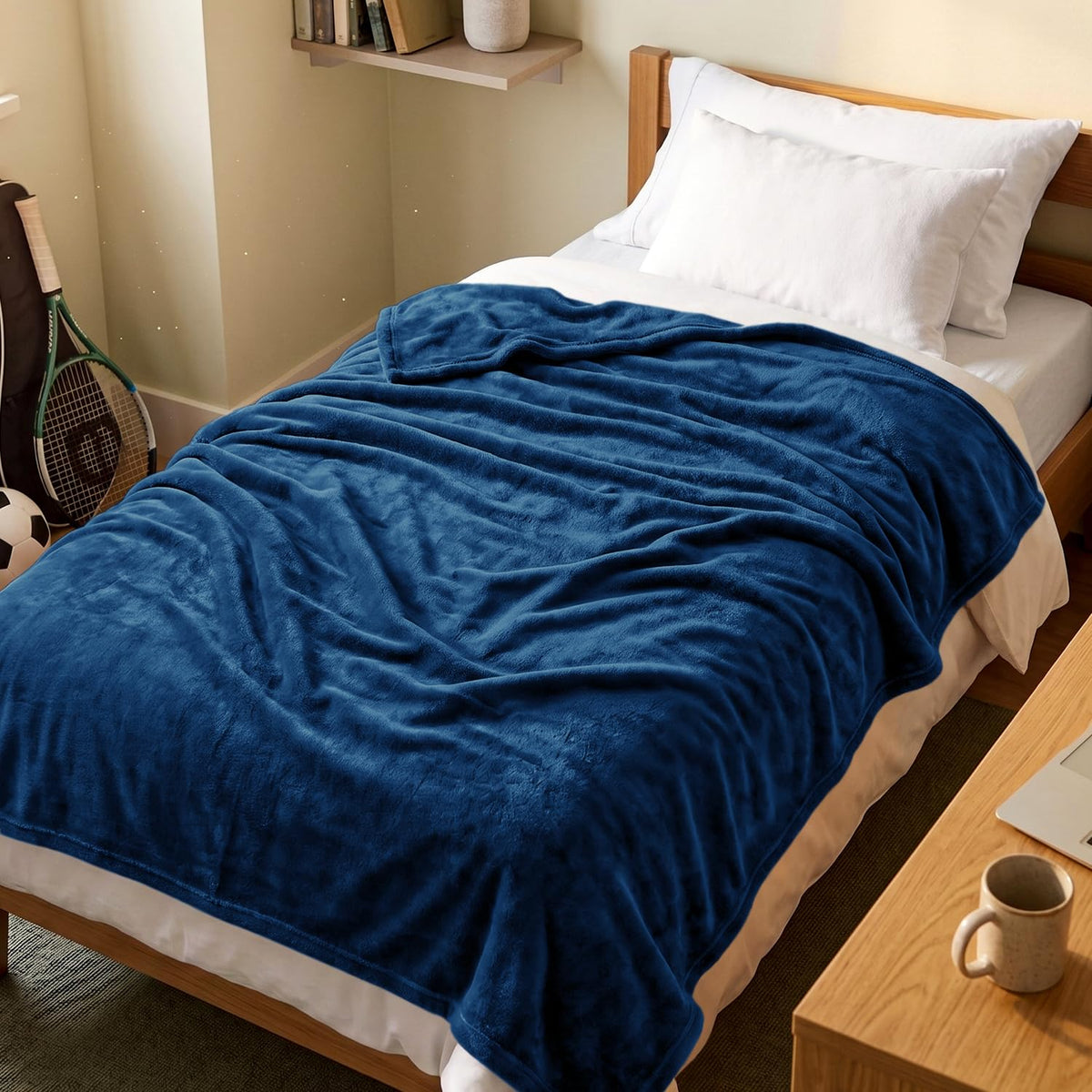 Utopia Bedding Ultra Soft Fleece Bed Blanket Full Size Grey (90x84 Inches)
