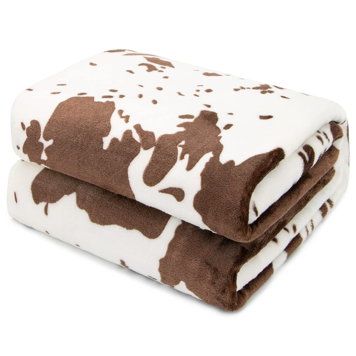 Cow Print Blanket Warm Plush Cute Black Cow Throw Blanket Soft Fleece Flannel Lightweight Throw Blankets Sofa Couch Bed Travel Cow Bedding Room Decor for Kids Teens Adults 40"x50"