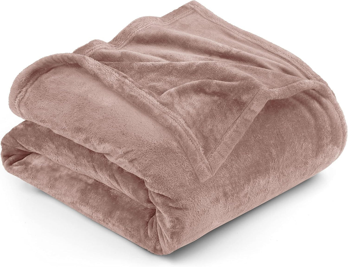 Utopia Bedding Ultra Soft Fleece Bed Blanket Full Size Grey (90x84 Inches)