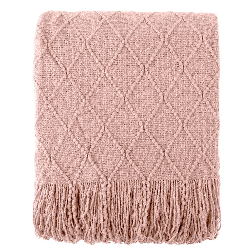 BATTILO HOME Rust Throw Blanket for Couch, 50"x60"