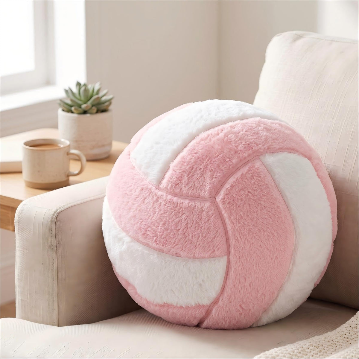 Qunclay Cute Volleyball Plush Pillow Volleyball Gift for Girls