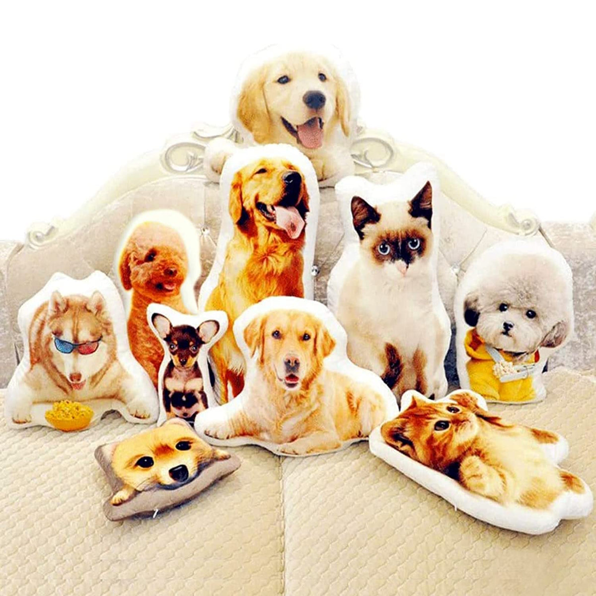 Custom Pet Pillow Personalized Face Throw Pillow for Gift (16inches)