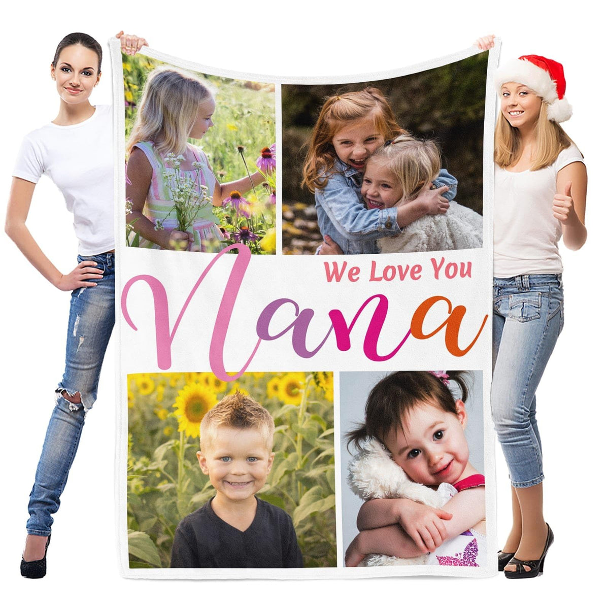 inkArts Custom Blanket with Photo, Personalized Blanket, Customized Photo Blankets, Customizable Picture Blankets, Anniversary Photo Gifts for Women Men Her Him Girlfriend Boyfriend Wife Husband