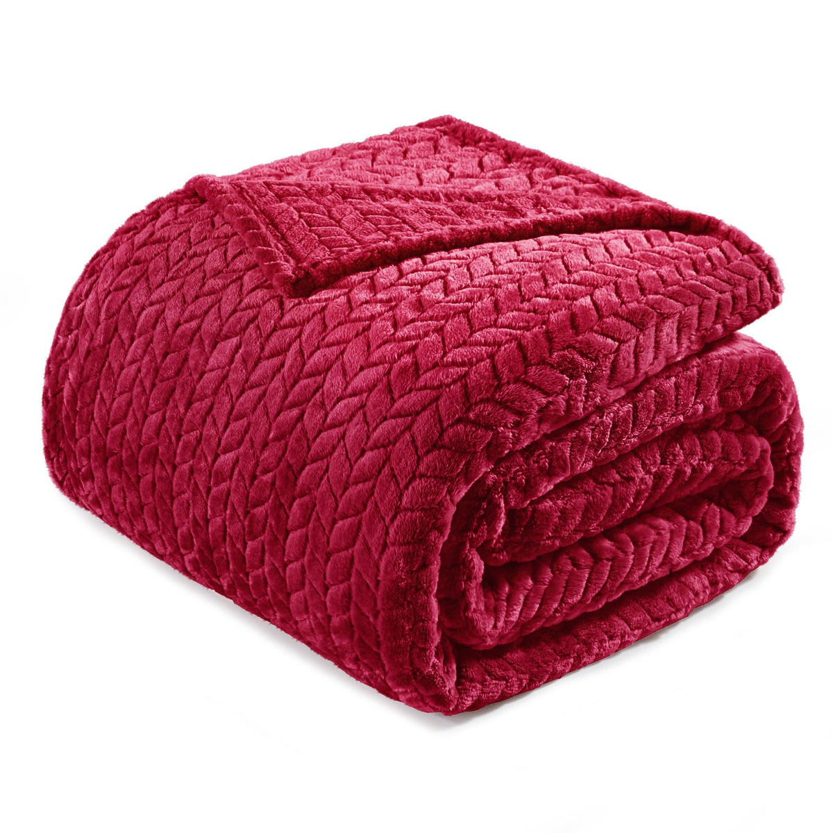 Exclusivo Mezcla Fleece Pink Throw Blanket for Couch Sofa Bed, 50”x70”
