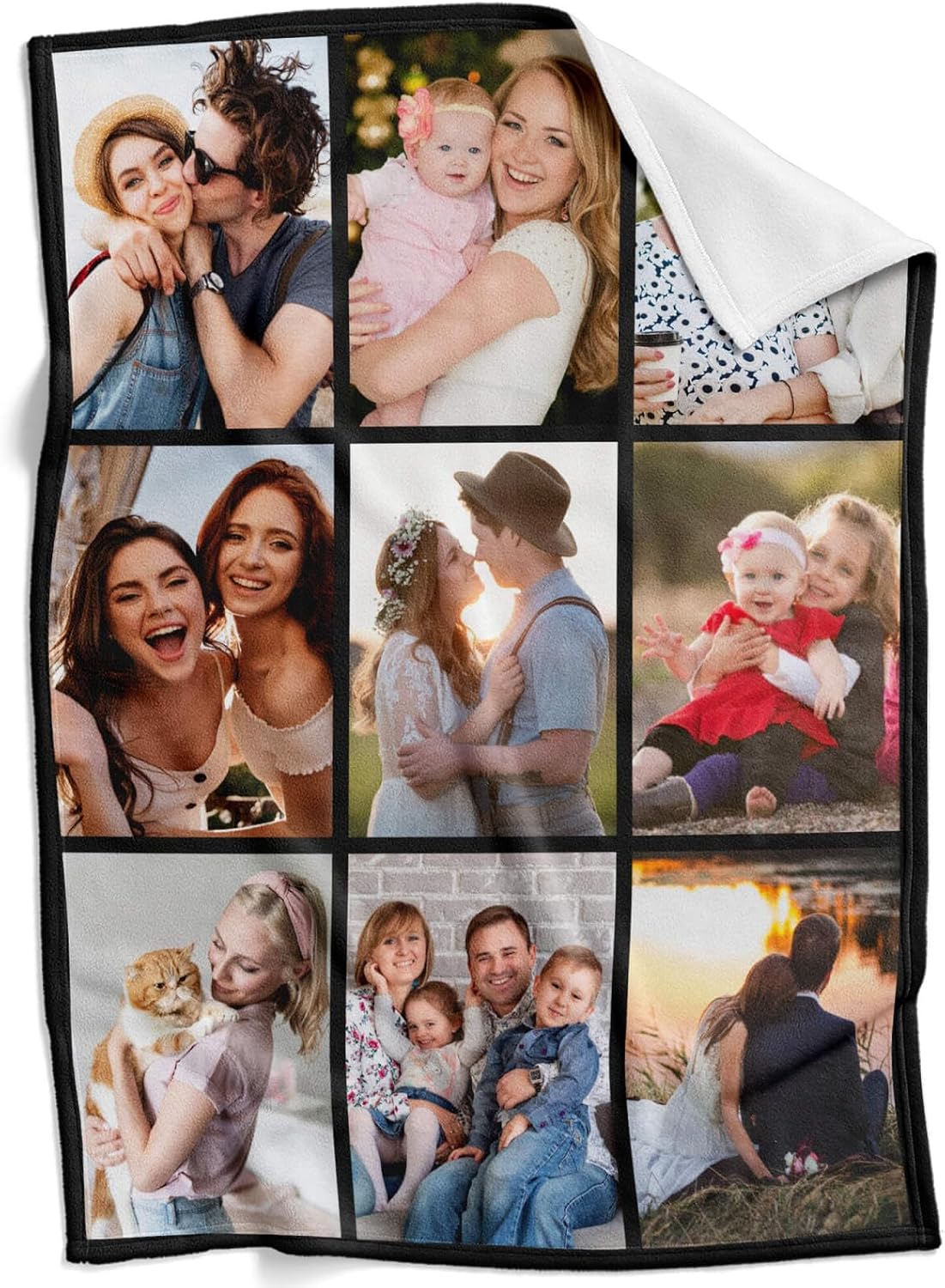 inkArts Custom Blanket with Photo, Personalized Blanket, Customized Photo Blankets, Customizable Picture Blankets, Anniversary Photo Gifts for Women Men Her Him Girlfriend Boyfriend Wife Husband