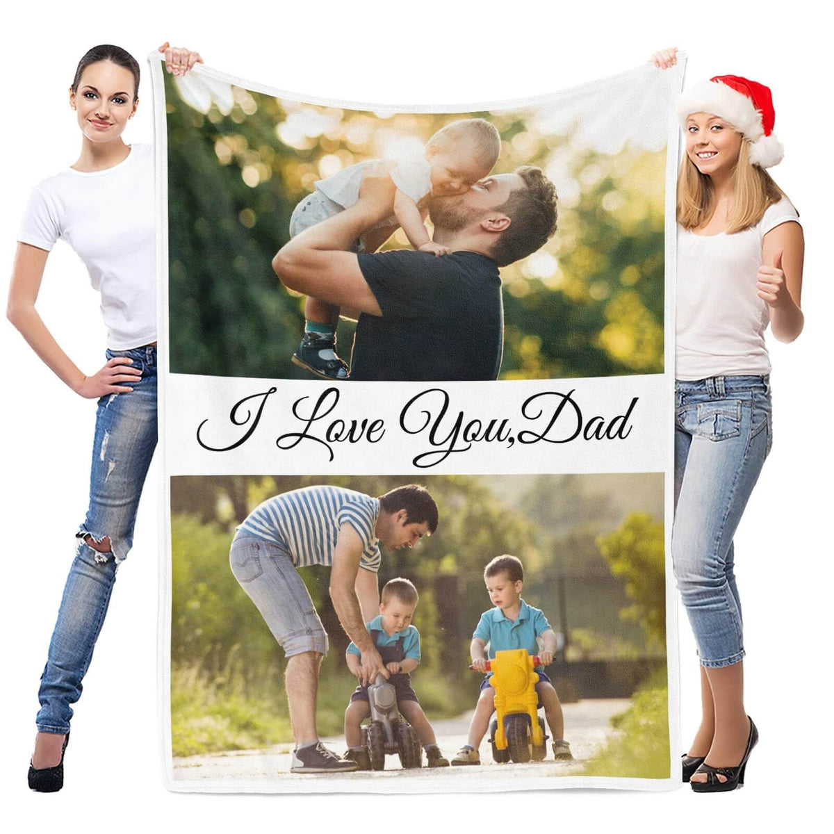 inkArts Custom Blanket with Photo, Personalized Blanket, Customized Photo Blankets, Customizable Picture Blankets, Anniversary Photo Gifts for Women Men Her Him Girlfriend Boyfriend Wife Husband