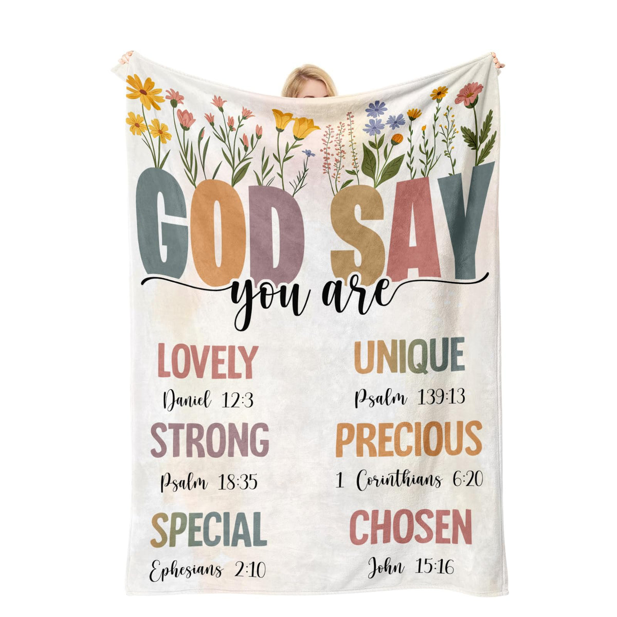COMFAR Christian Gifts for Women Faith, Inspirational/Religious/Spiritual/Baptism Gifts for Adults/Girl, Soft Throw Blankets for Women/Men, First Holy Communion Gifts for Girls 40"x 50"