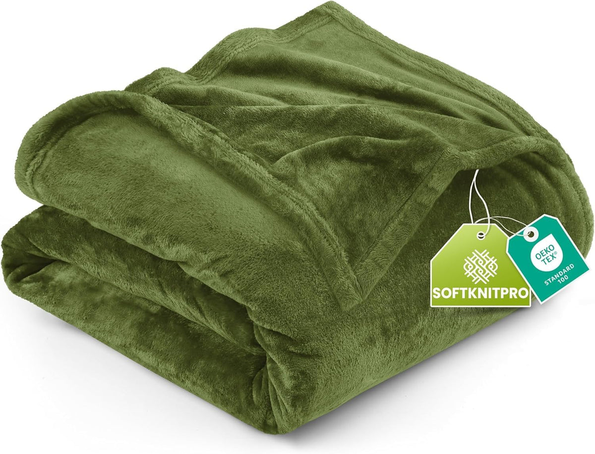 Utopia Bedding Ultra Soft Fleece Bed Blanket Full Size Grey (90x84 Inches)
