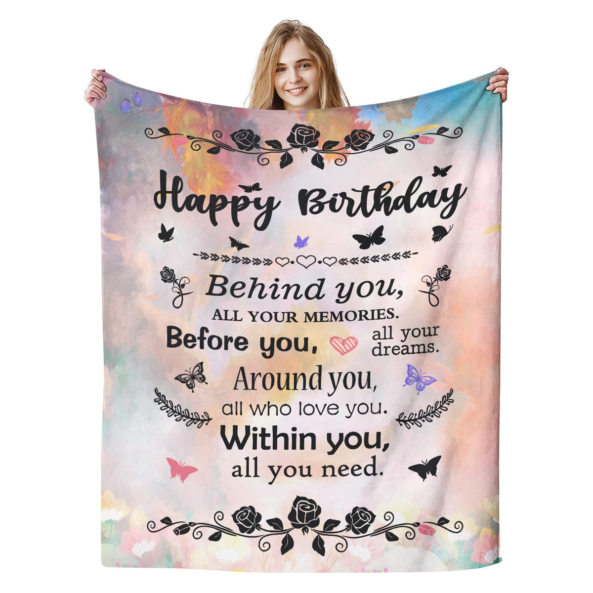 COMFAR Christian Gifts for Women Faith, Inspirational/Religious/Spiritual/Baptism Gifts for Adults/Girl, Soft Throw Blankets for Women/Men, First Holy Communion Gifts for Girls 40"x 50"